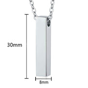 Memorial Pet Hair Remains Bone Ashes Necklace Fashion Perfume Bottle Accessories Cuboid Paw Print Ashes Jar