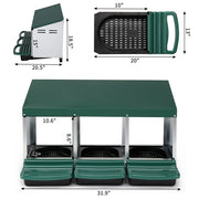 3-compartment Chicken Feeding Trough